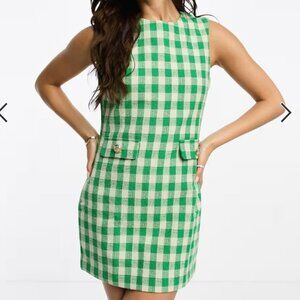 Vero Moda Green Checkered Dress - US10